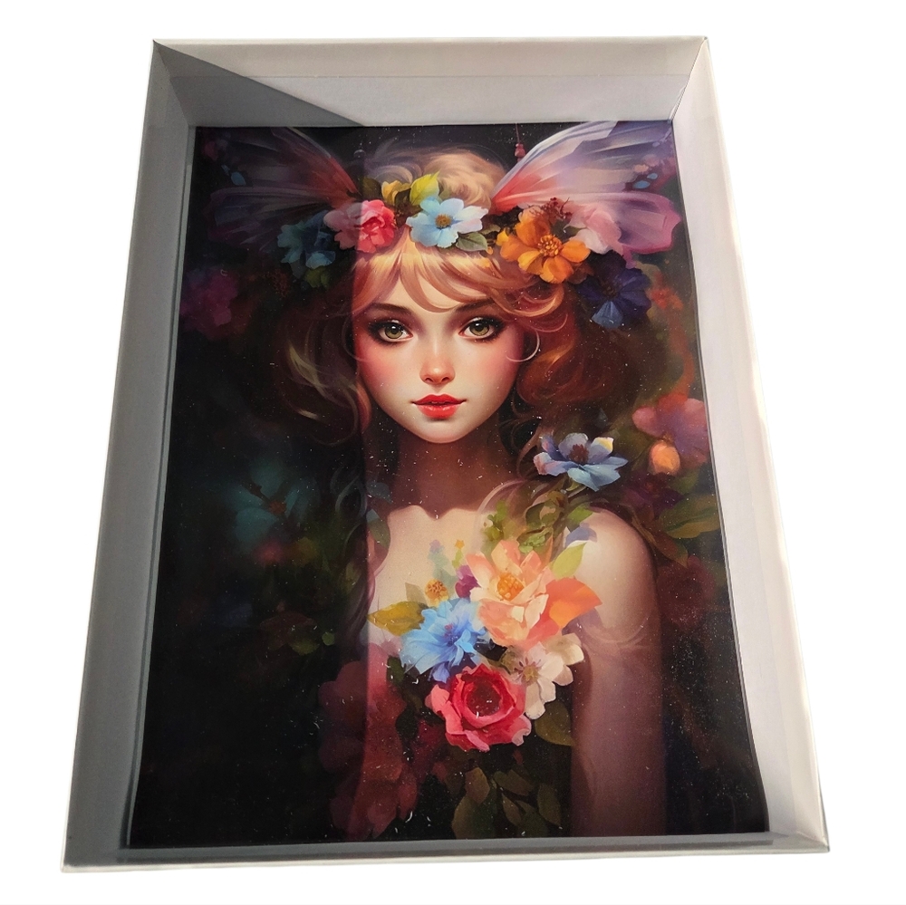 Flower Fairy 1,000 Piece Jigsaw Puzzle Colorful Floral Fantsy Art NWOT - Picture 5 of 10